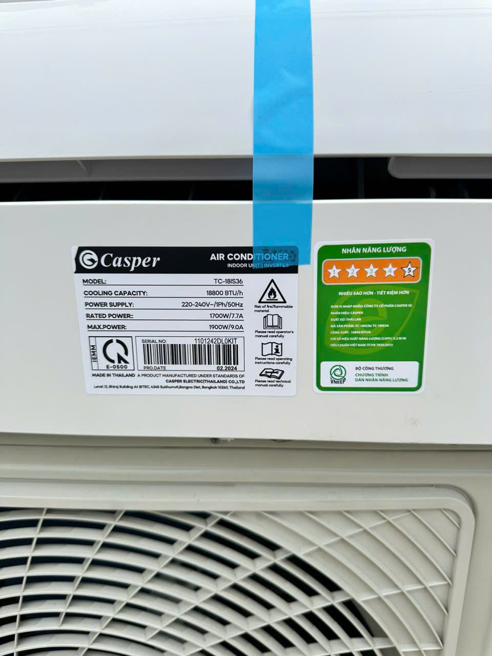 Máy lạnh Casper inverter 2hp mới 95% sx 2024 - Ảnh 8